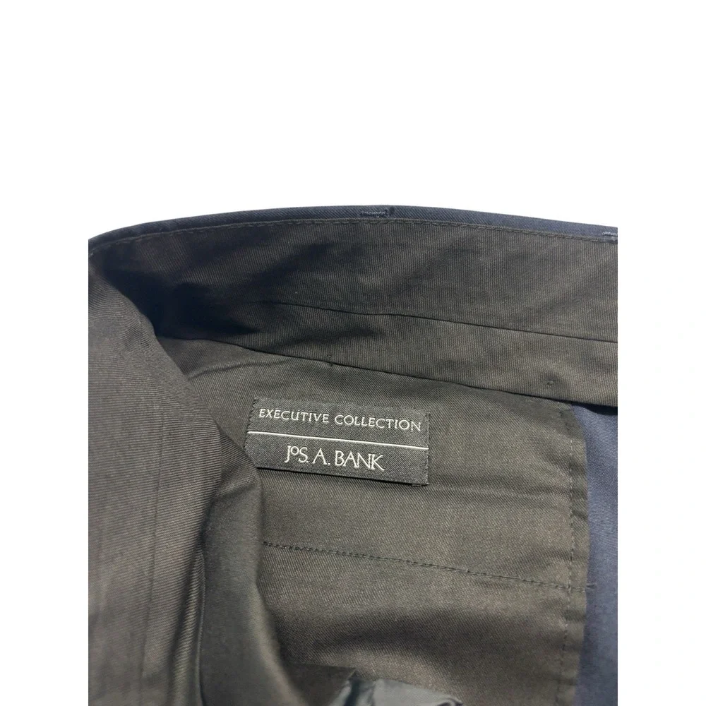 NEW Jos A Bank 40L 40 Unhemmed Navy Blue Dress Suit Pants Trousers Wool Pleated